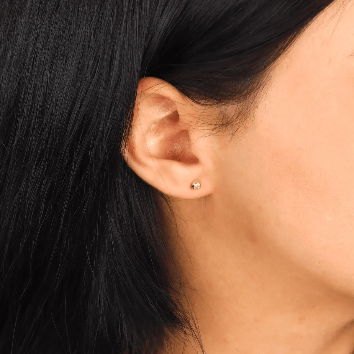 14 Ayar Altın Çerçeve Küpe (3 mm)