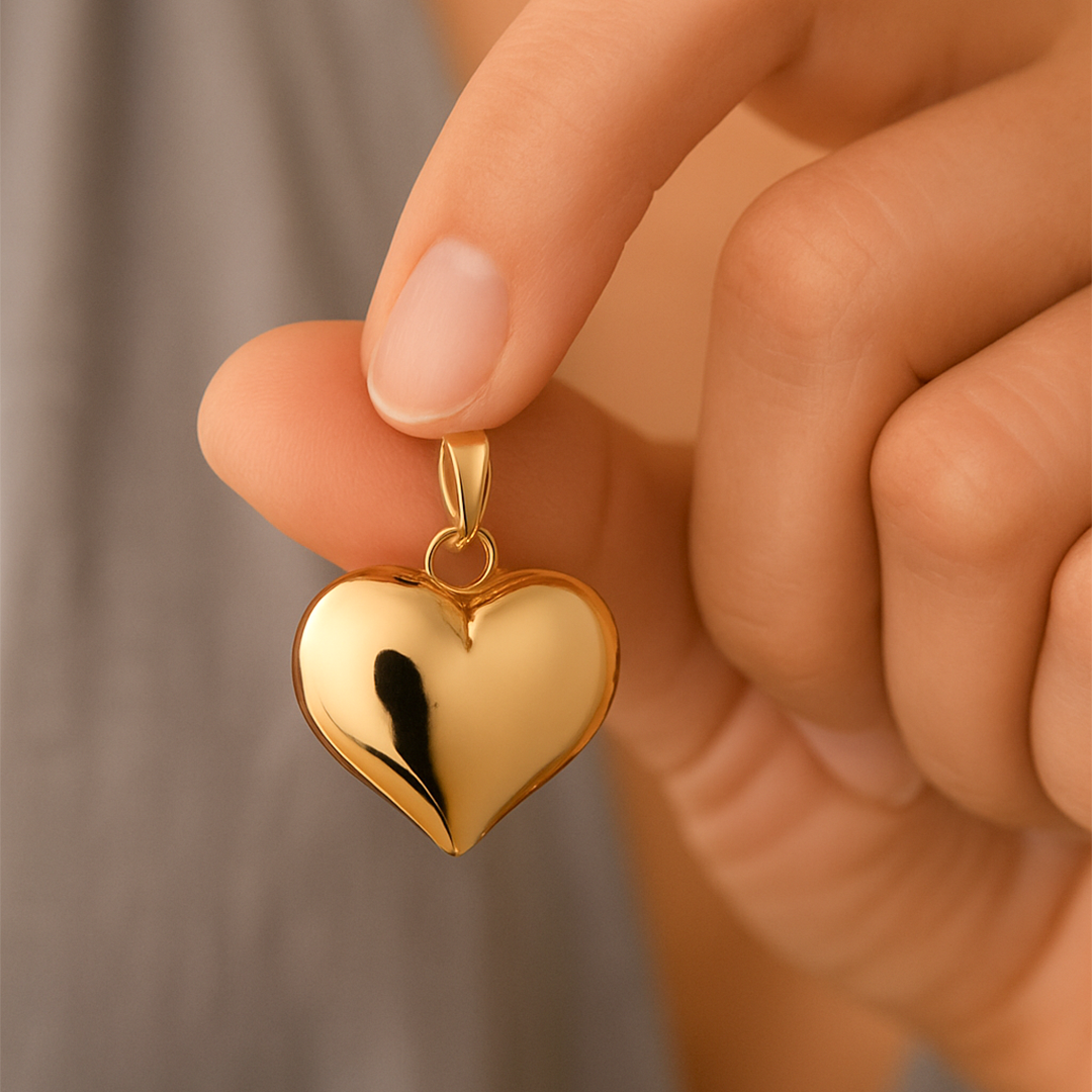 Bombeli Kalp Kolye Ucu XL