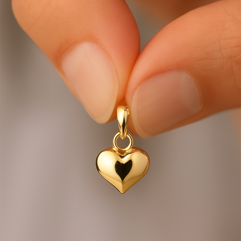 Bombeli Kalp Kolye Ucu (S)