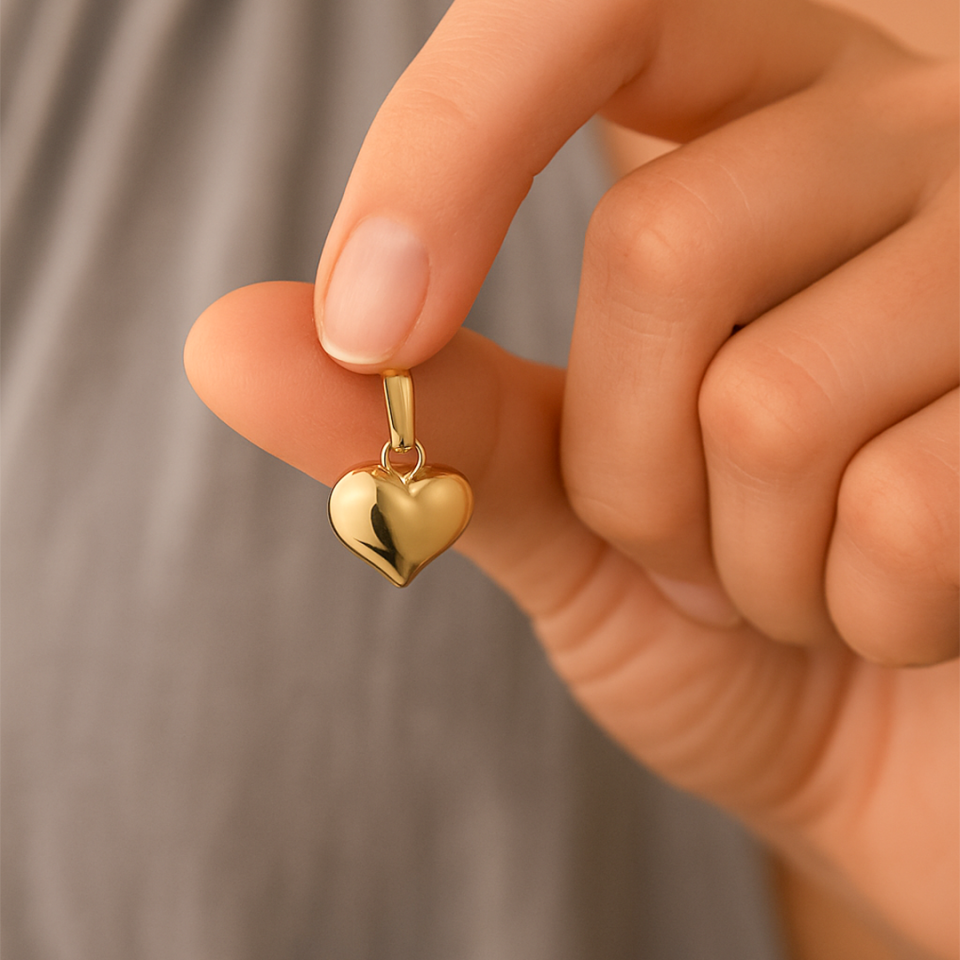 Bombeli Kalp Kolye Ucu (S)