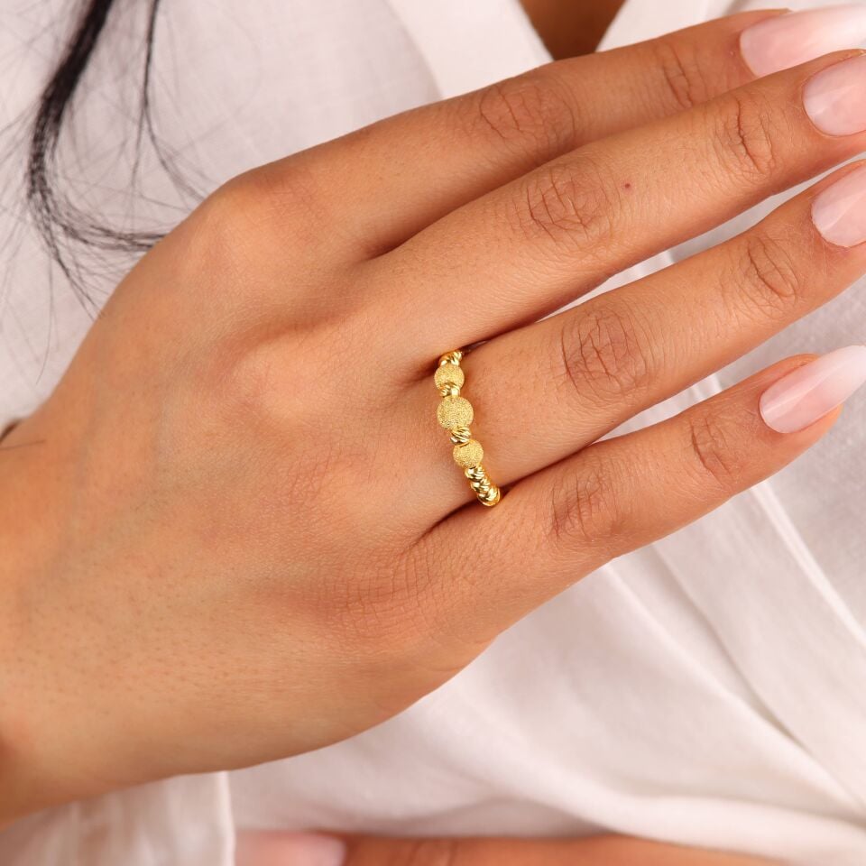 Tek Sıra Simli Dorika Yüzük