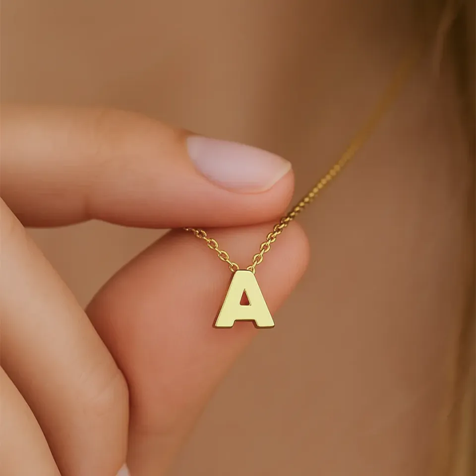 A Harfi Zincirli Küp Kolye