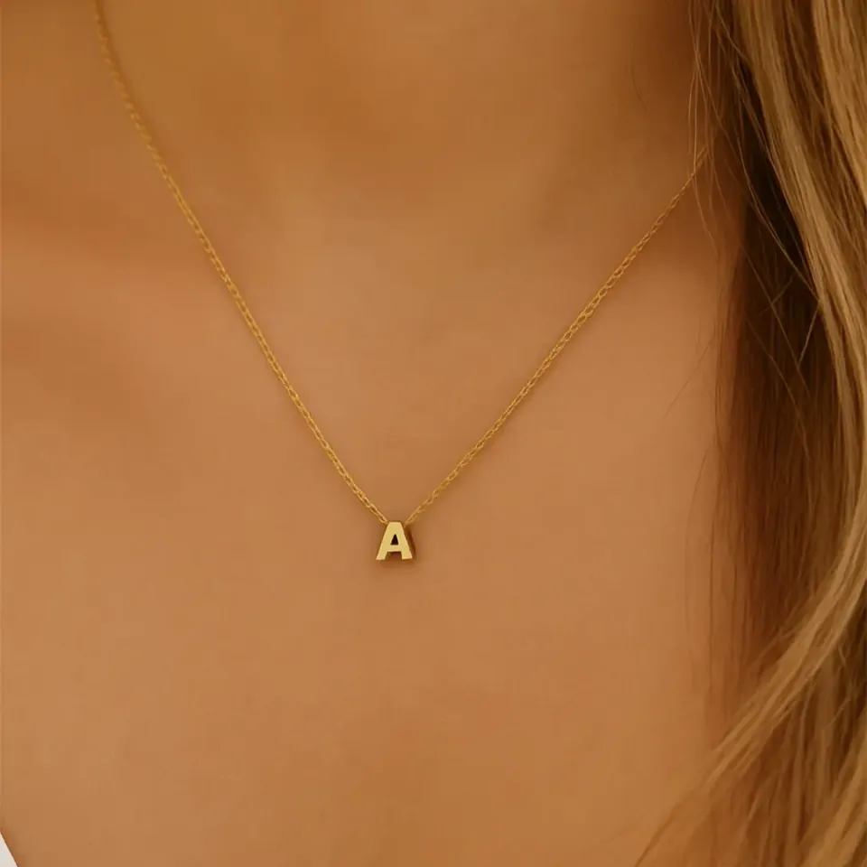 A Harfi Zincirli Küp Kolye