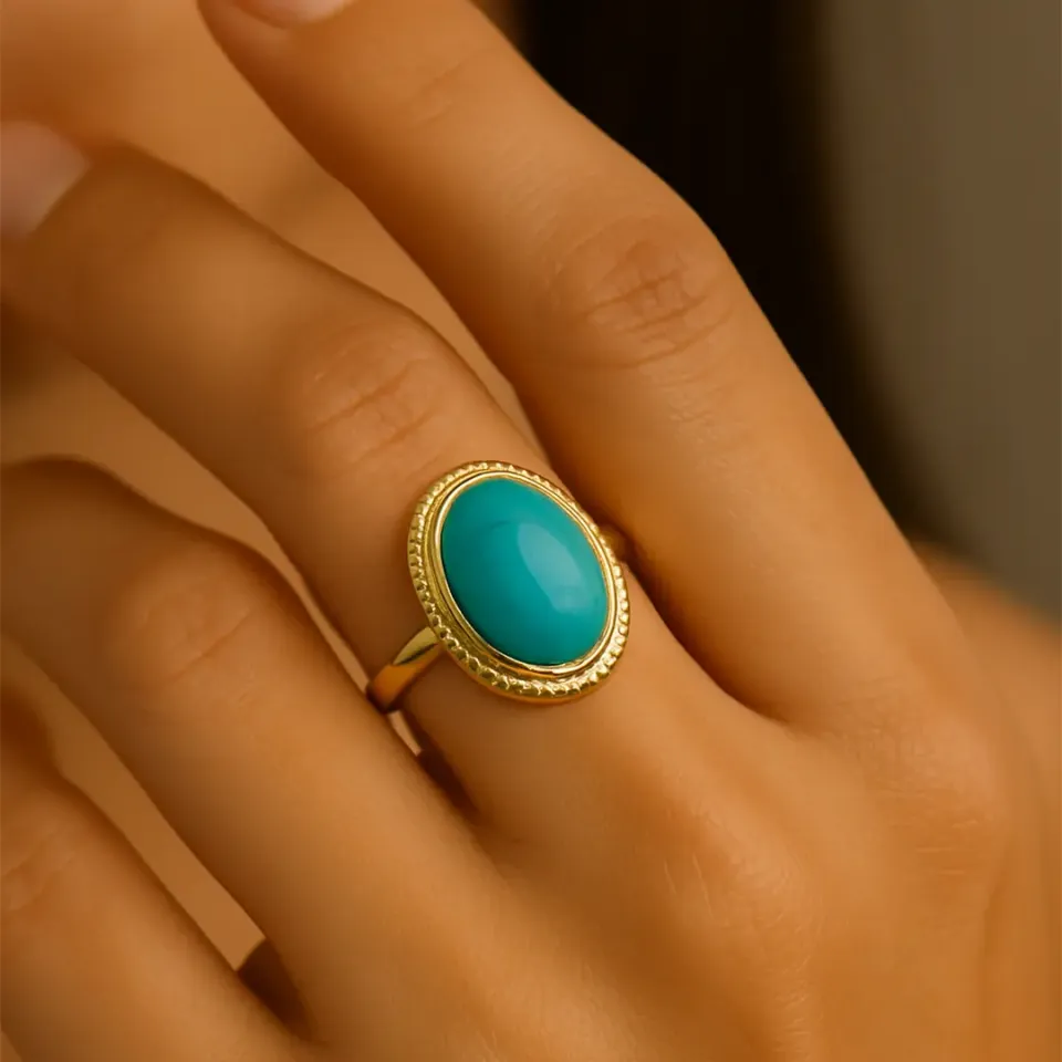 Firuze Taşlı Yüzük