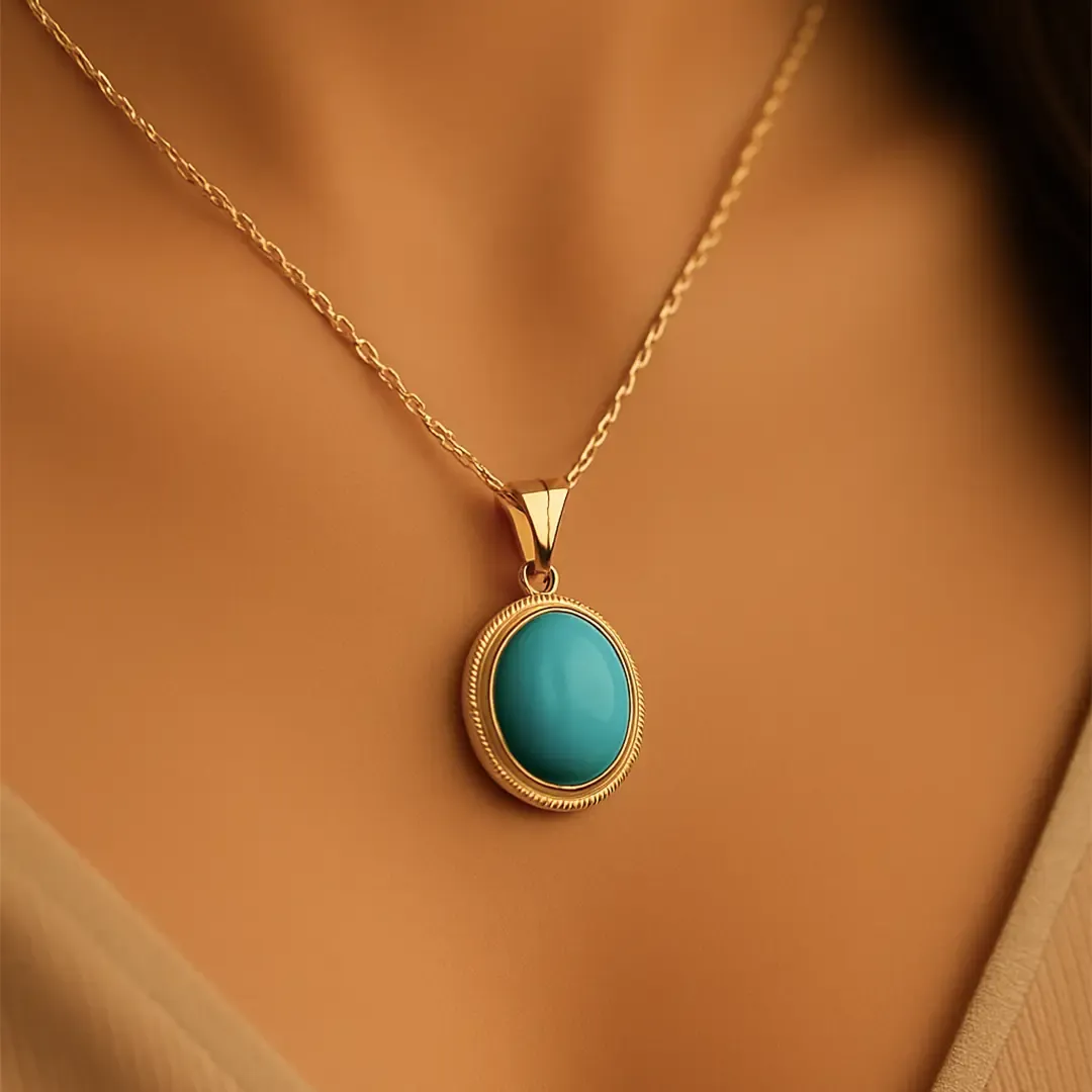 Firuze Taşlı Kolye