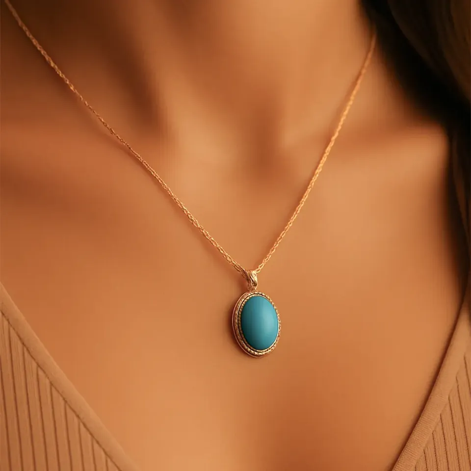 Firuze Taşlı Kolye