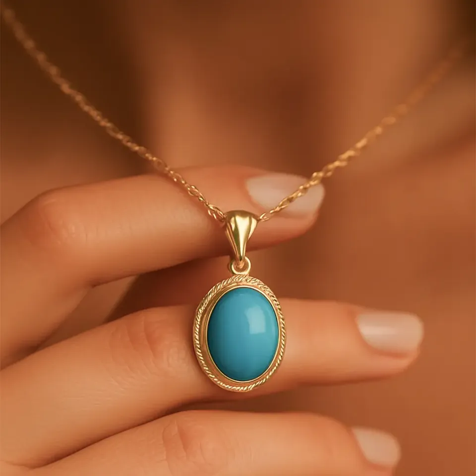 Firuze Taşlı Kolye