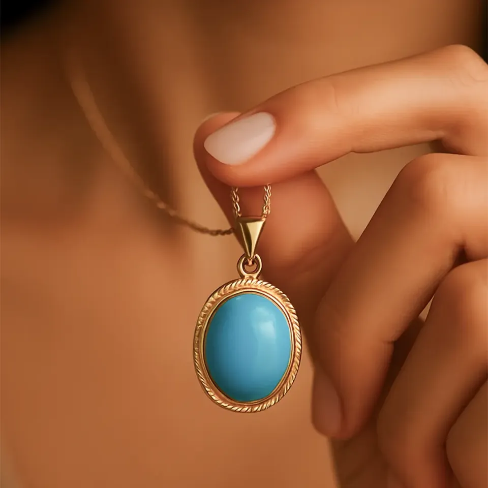 Firuze Taşlı Kolye