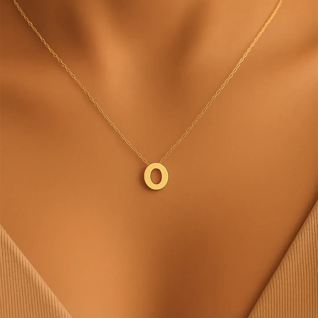 O Harfi Zincirli Küp Kolye