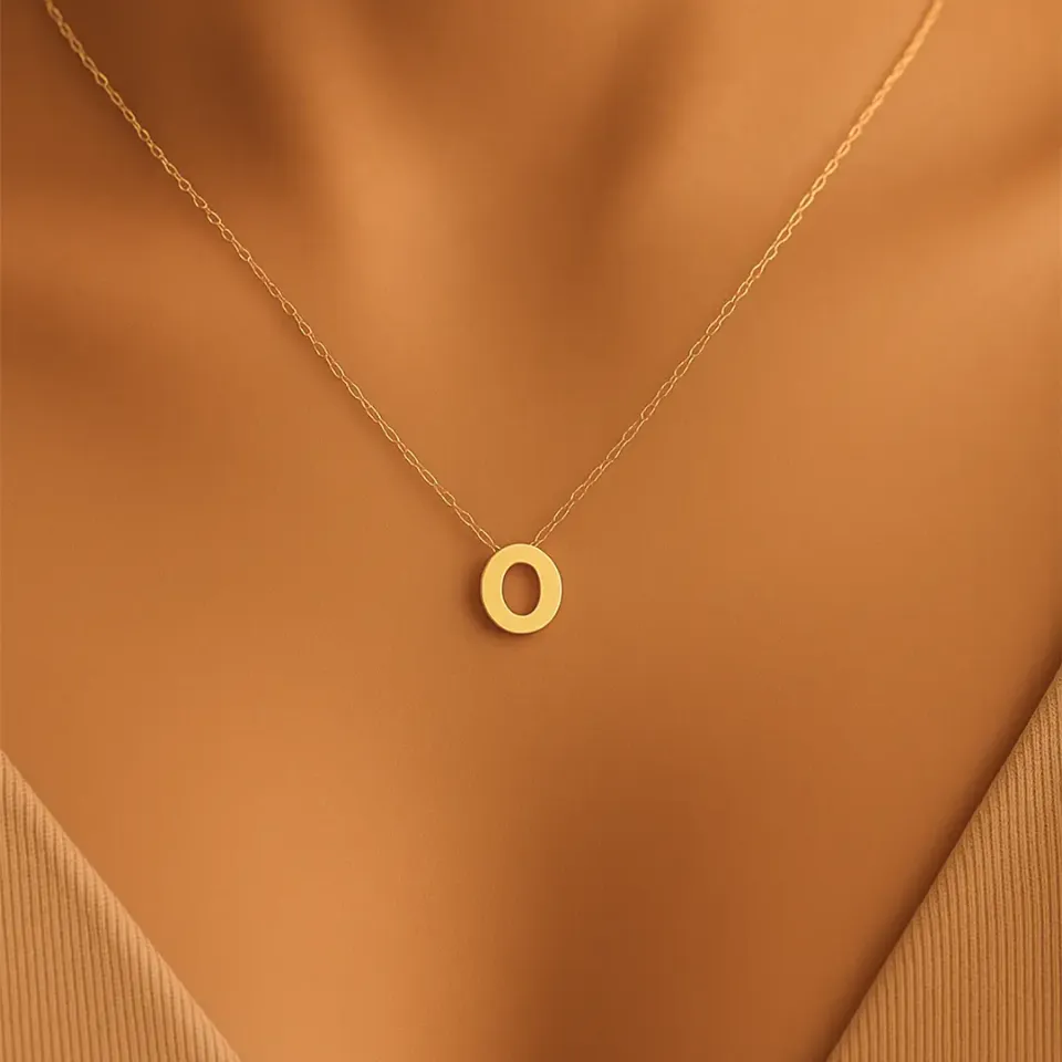 O Harfi Zincirli Küp Kolye