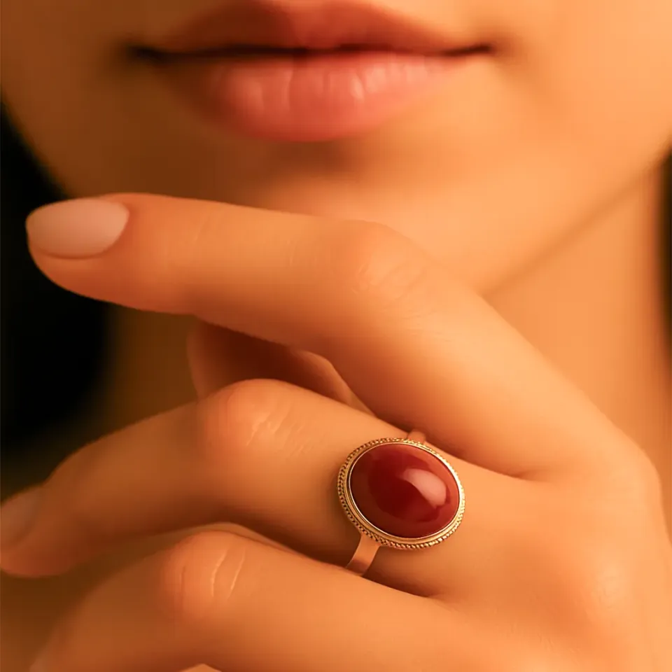 Akik Taşlı Yüzük