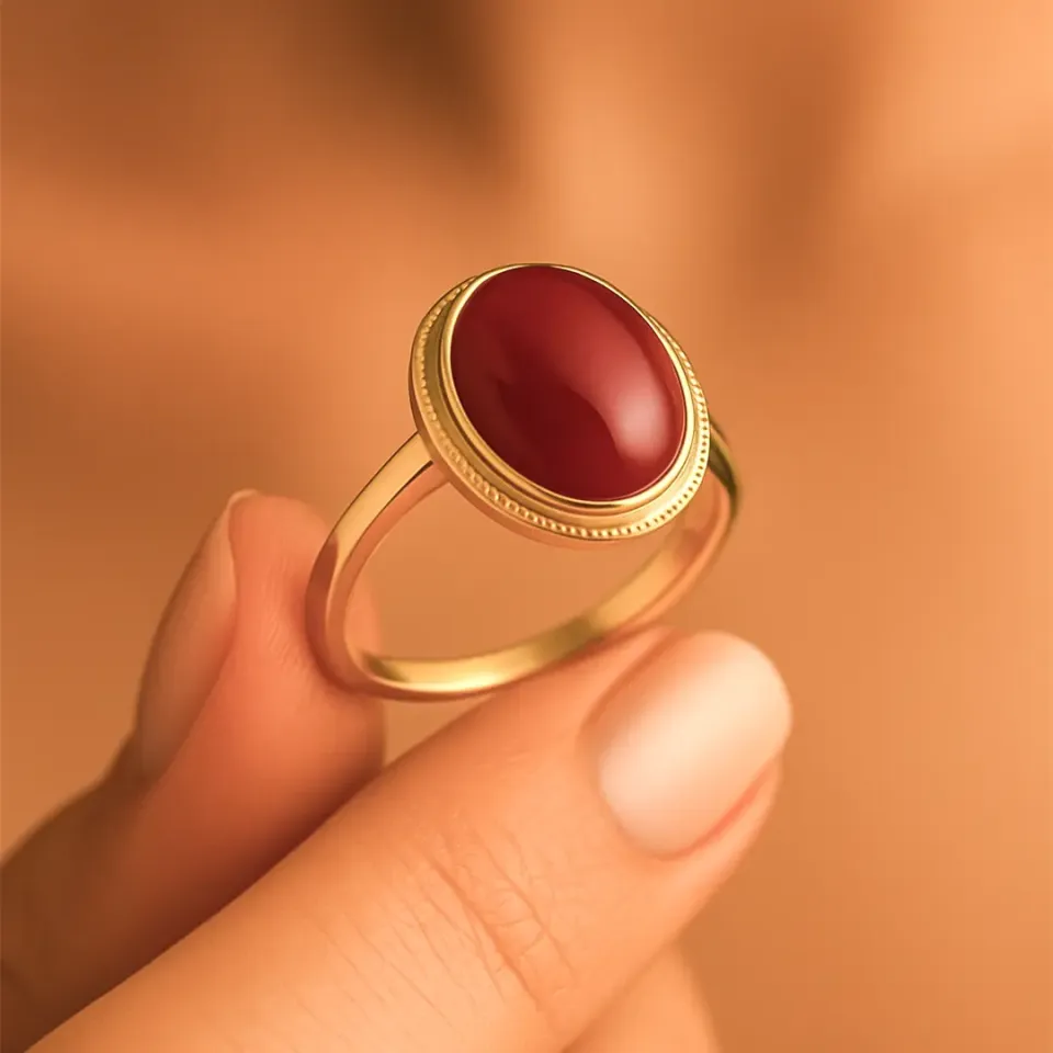 Akik Taşlı Yüzük