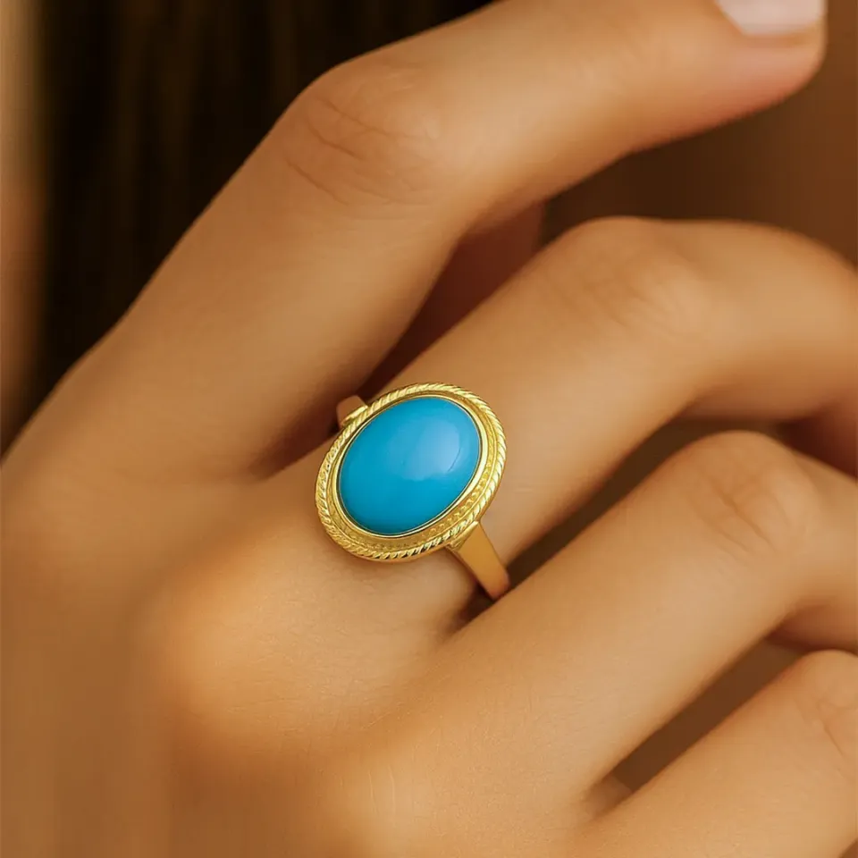 Firuze Taşlı Üçlü Set