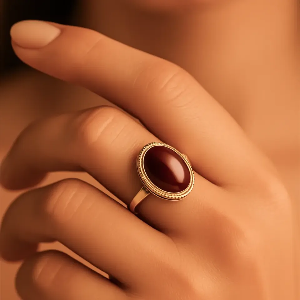 Akik Taşlı Üçlü Set