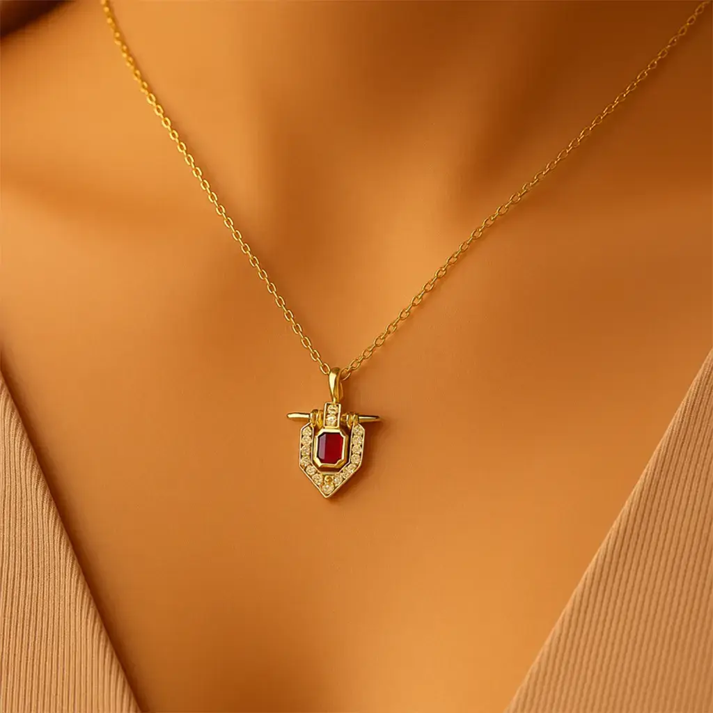 Valora Shield Ruby Kolye