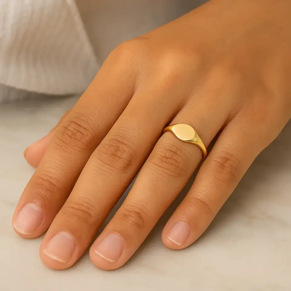 Minimal Oval Yüzük