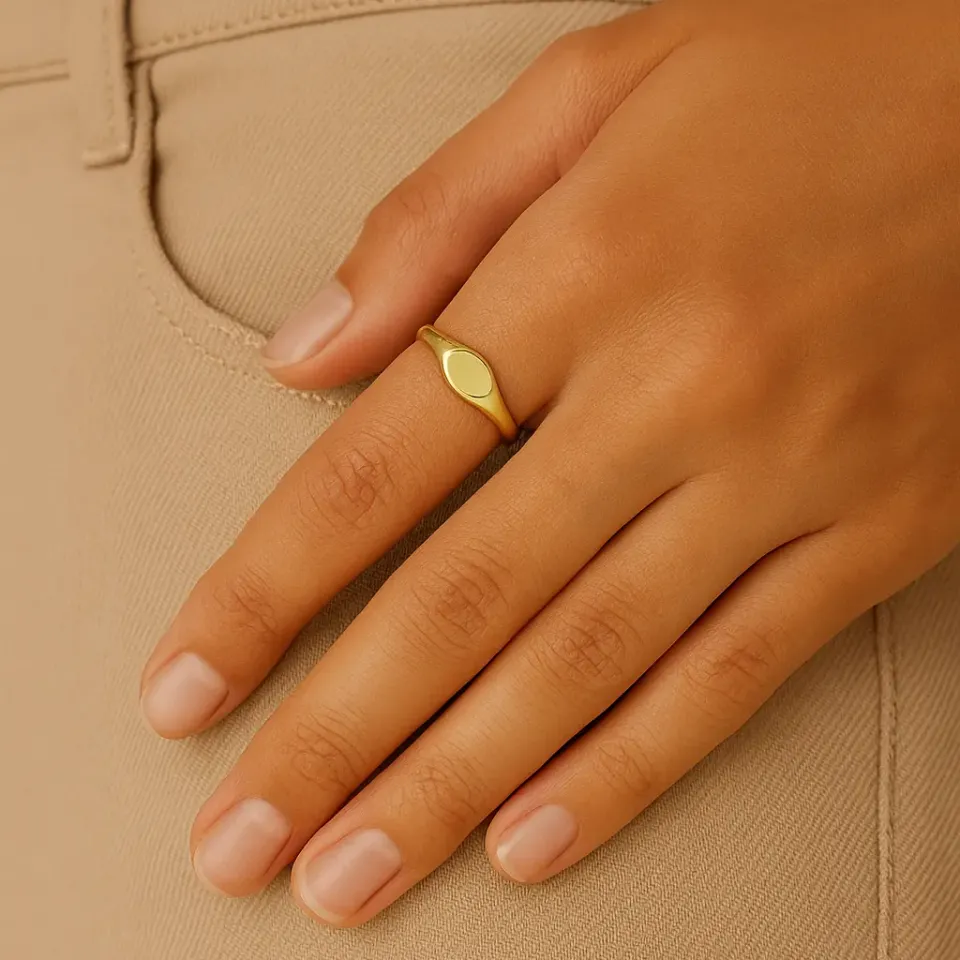 Minimal Oval Yüzük