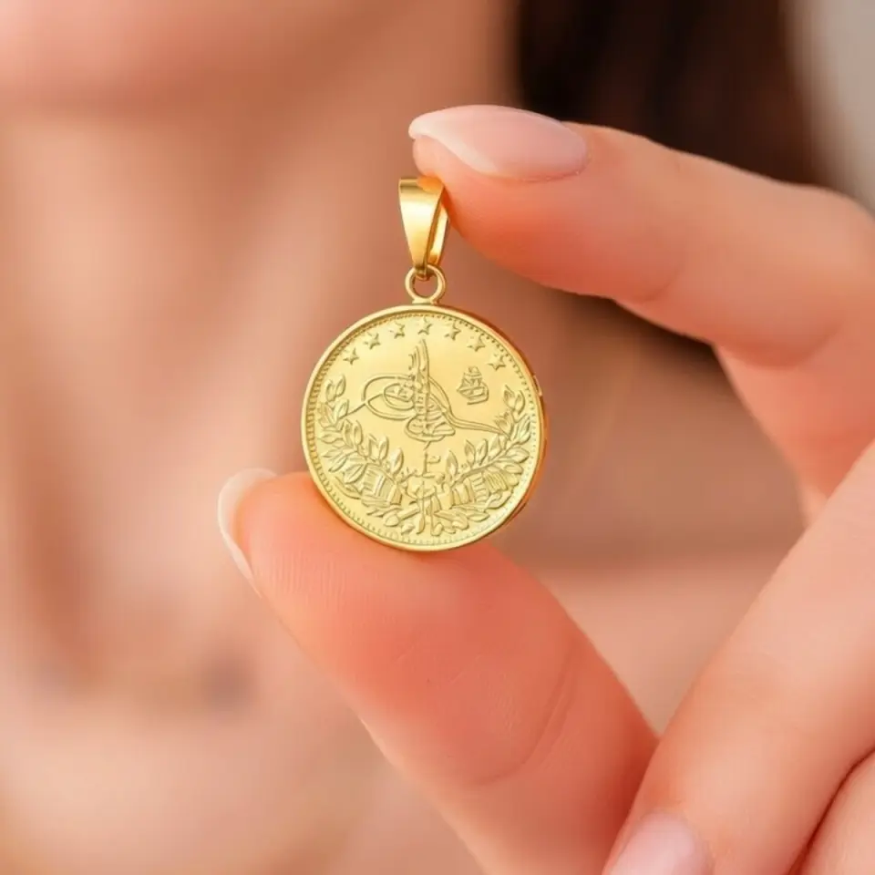 8 Ayar Altın Tuğra Kolye Ucu